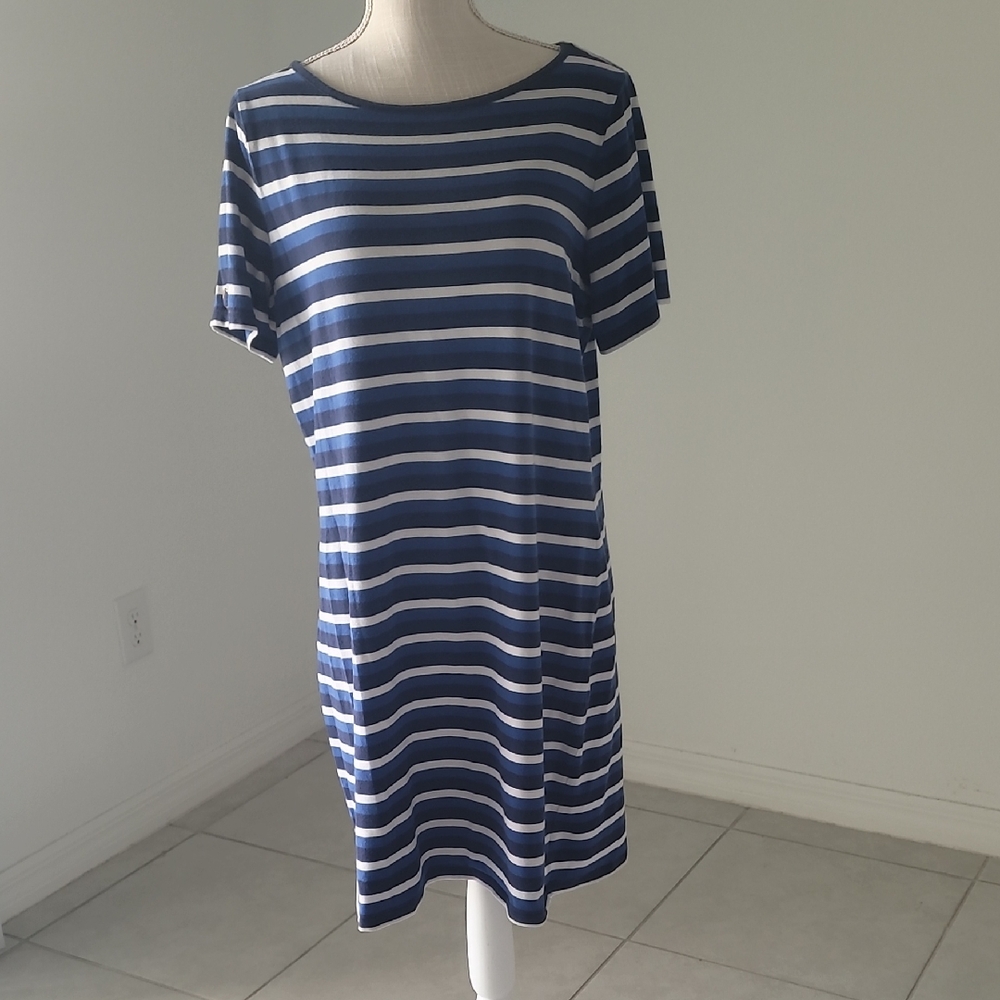 Michael Kors Navy and White Striped Garment